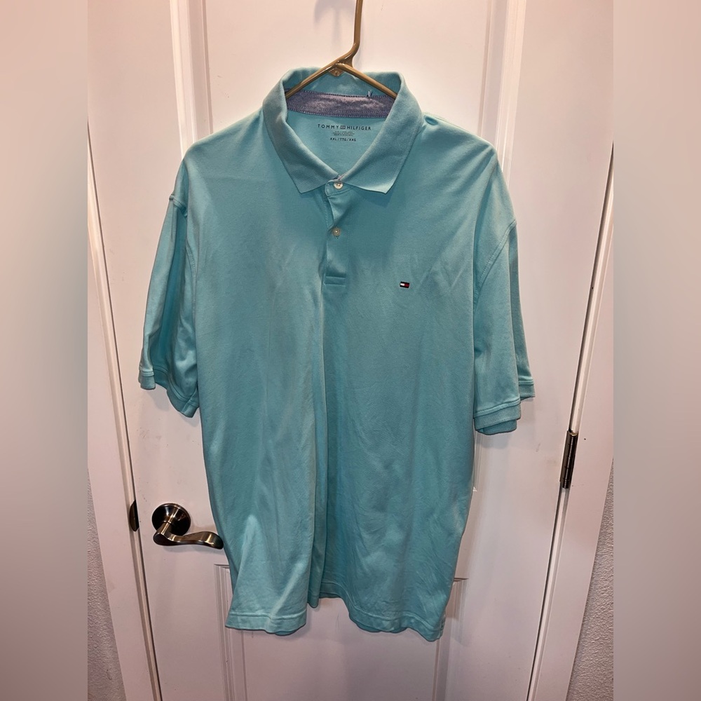 XXL Turquoise Tommy Hilfiger Collared Shirt
